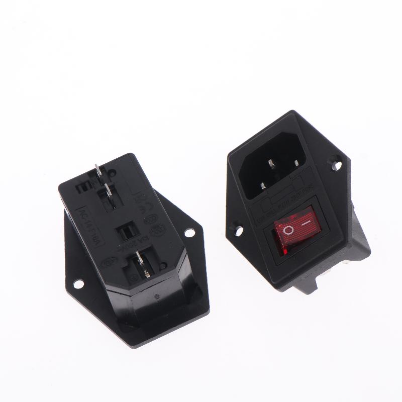 Díly pro 3D tiskárnu 220V 110V Spínač napájecího zdroje Samčí zásuvka s pojistkou Pro 3D tiskárnu DIY Použití Příslušenství pro 3D tiskárnu