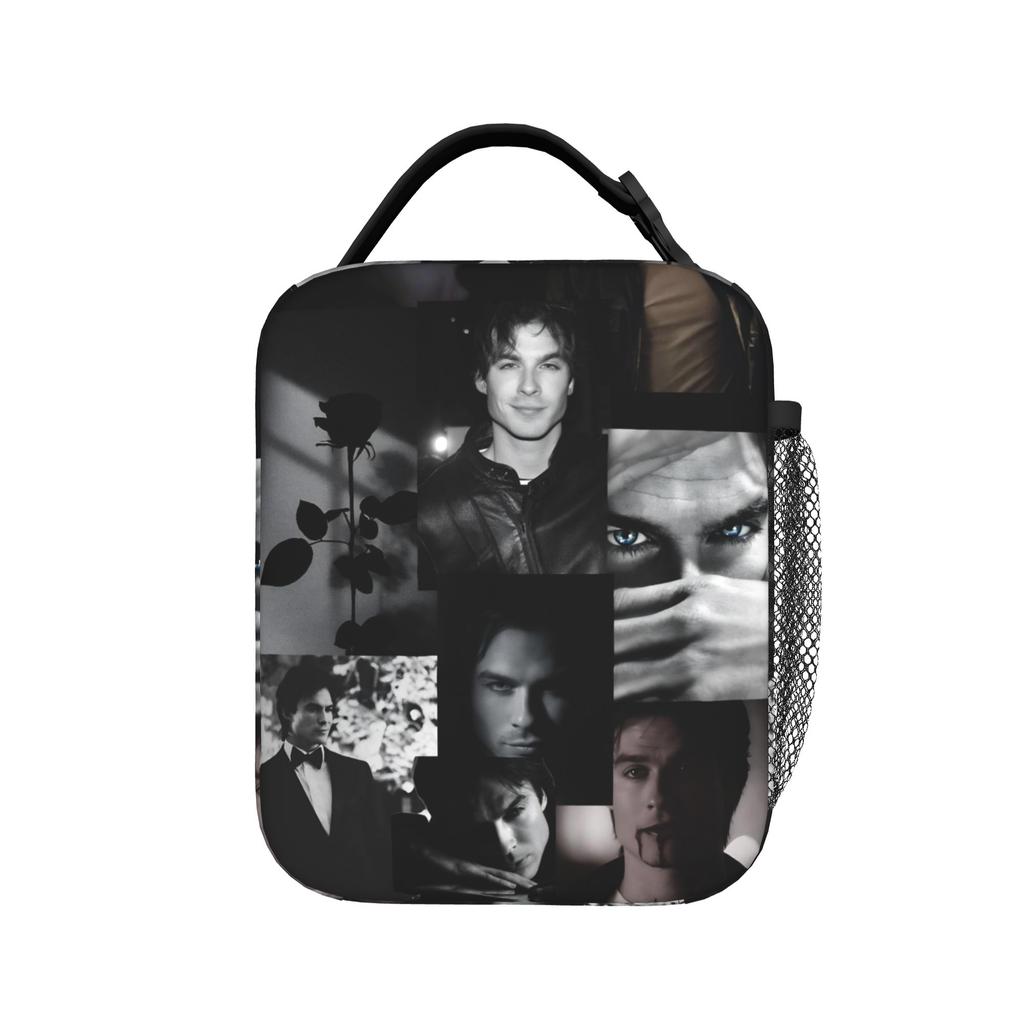 Lunch Bag The Vampire Diaries Resuable Movie Picnic Lunch Box For Women Kawaii Convenient Print Cooler Bag