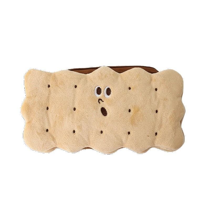 Sandwich Biscuit Plush Pencil Case With Large Capacity For Students And Office Use