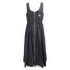 MIUMIU [Domestically Licensed/2010 Model] MF4790 Silk Tech Front Zip Sleeveless Top dress 38 blackUsed