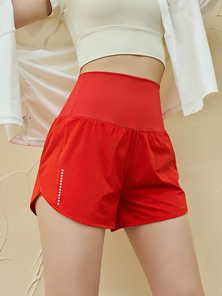 Women's Quick-Dry High Waist Yoga Shorts - Anti-Exposure, Loose Fit for Running & Casual Wear