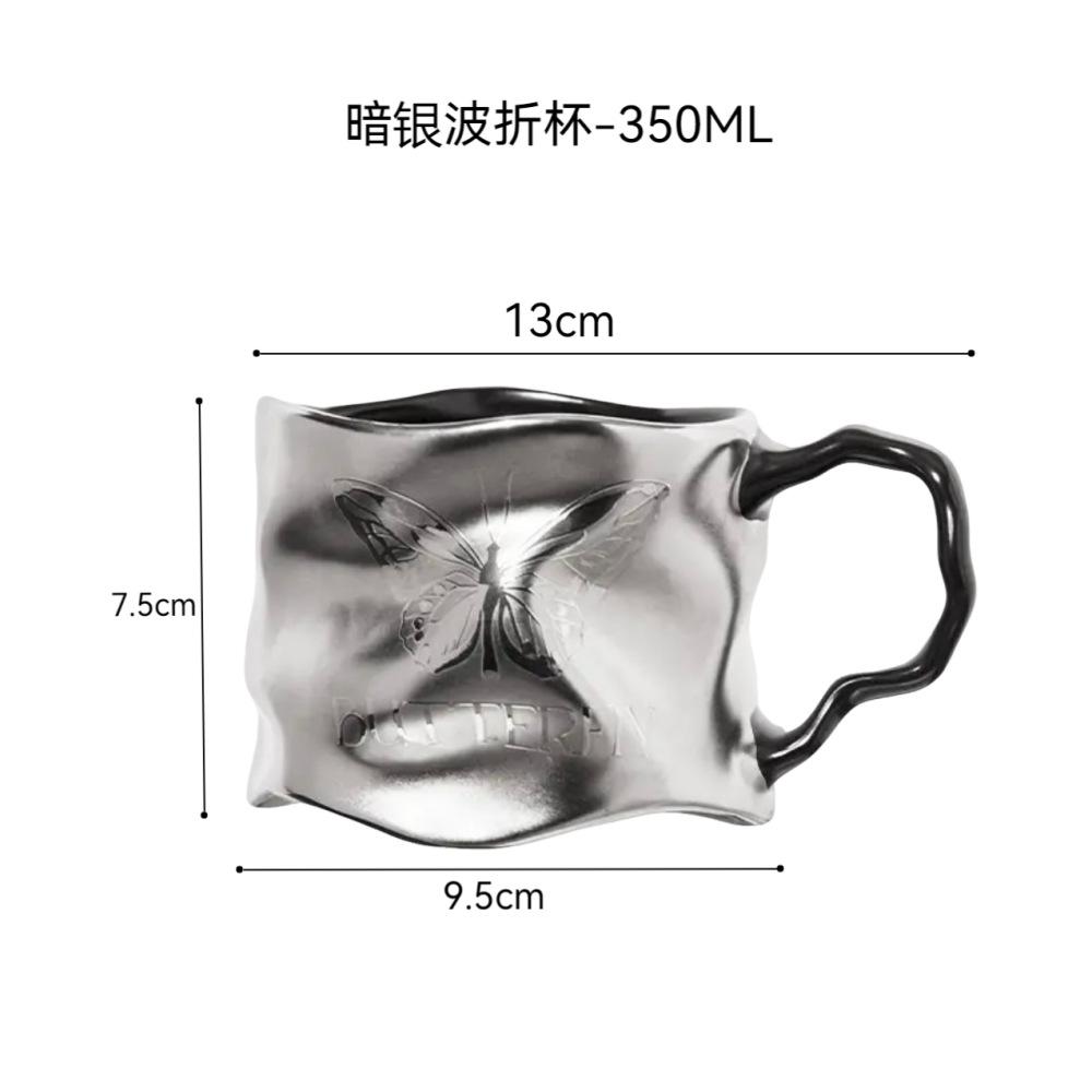 

Hot Sale Medieval Light Luxury Titanium Plated Ceramic Coffee Cups And Saucers Fashion Simple Light Luxury High Value Mugs And Saucers 350ml