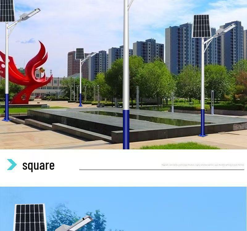 Solar Street Light Set with Pole - LED Outdoor Lighting for Rural Projects