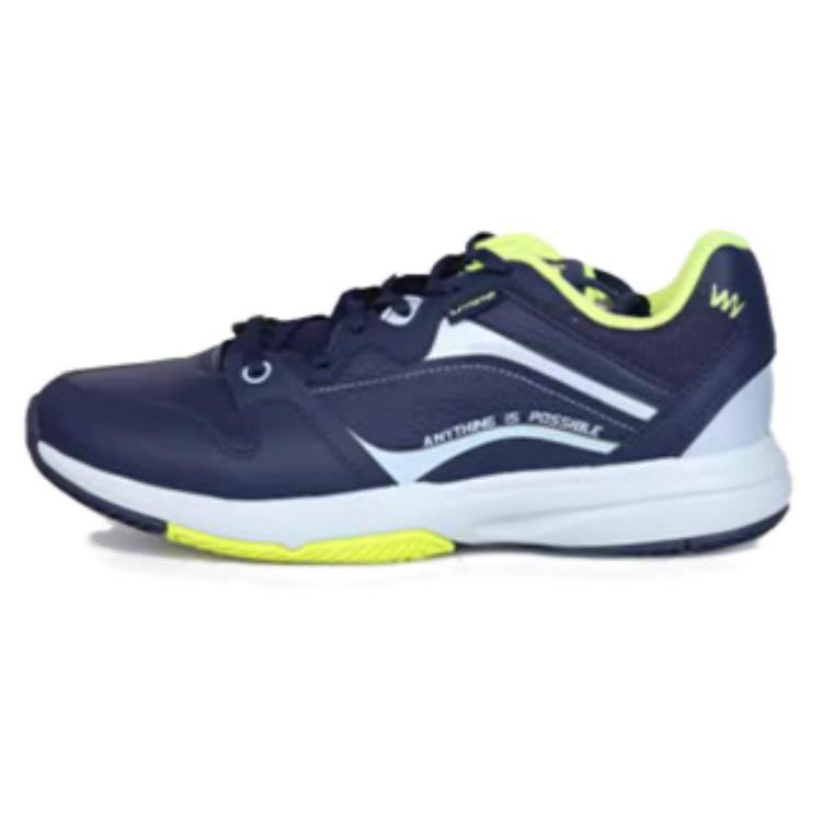 

Новые износостойкие дышащие теннисные кроссовки с низким верхом LiNing Мужские сине-белые ATTT001-2 39.5