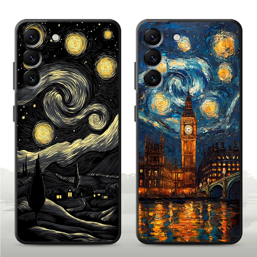 Van Gogh Starry Sky Oil Painting Phone Case for Samsung Galaxy A21s A22 A23 A25 A33 A34 A52s A53 A54 A55 A71 A26 A36 A56 Cover