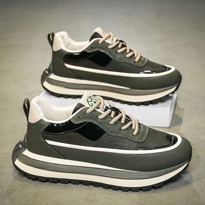 Men's Shoes Spring Breathable Low-top Shoes Versatile Trend Thick-soled Heightening Shoes Sports and Leisure Shoes