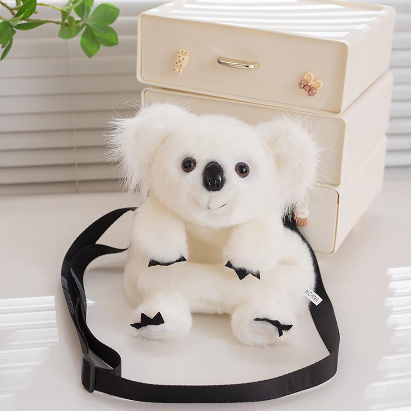 Jucărie de pluș drăguță cu animal 30cm Păpușă moale umplută Raccoon Leopard Tigru Koala Desen animat Portofel pentru monede Geantă Rucsac Cadou de zi de naștere Băiat Fată