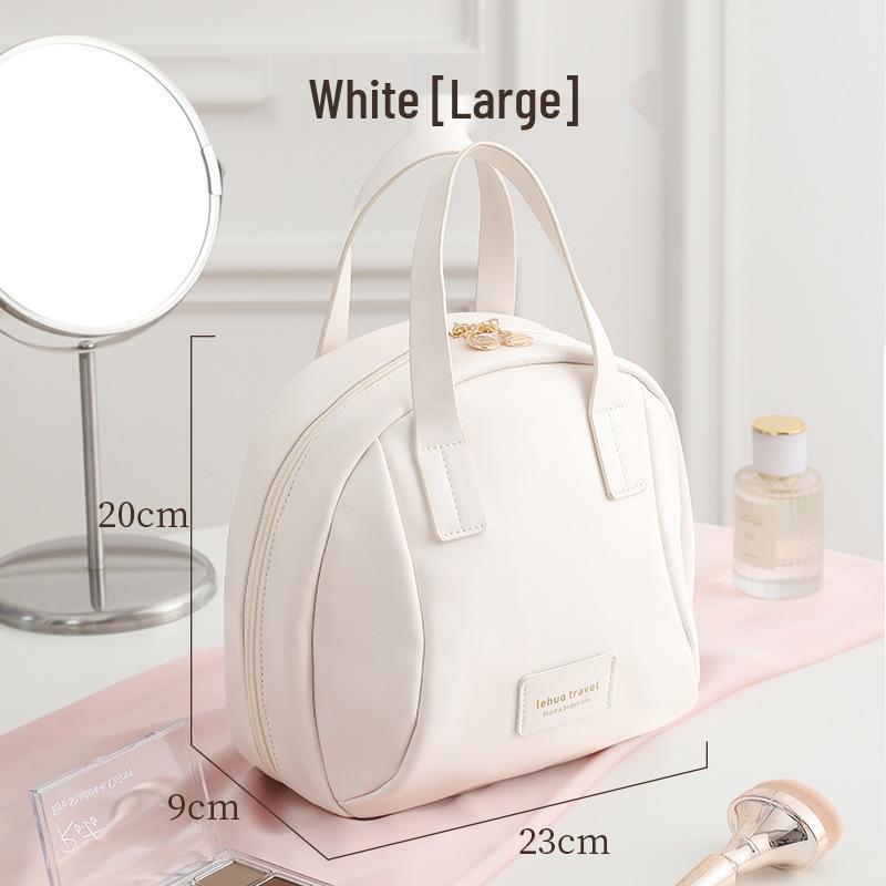 

Luxury Women s Portable Makeup & Skincare Tote – Large Capacity, Waterproof, Ideal for Travel белый