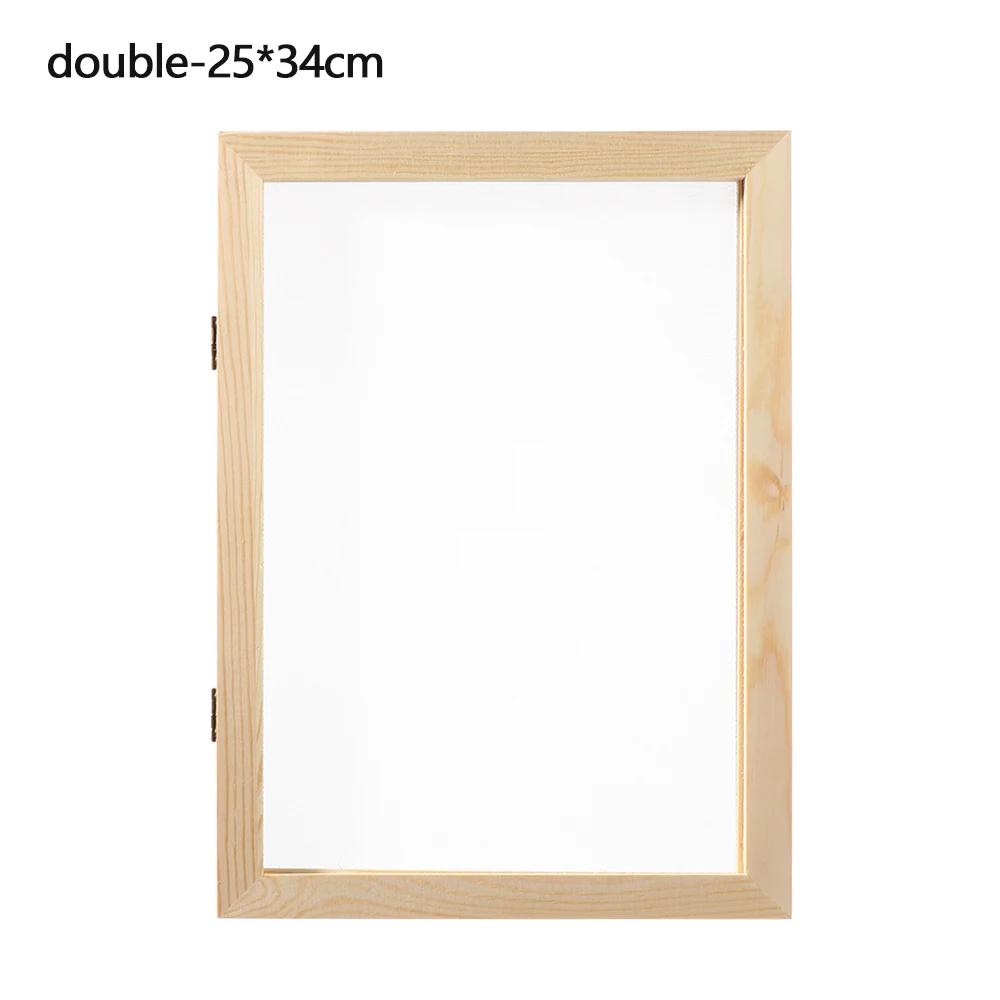 Multi-size Natural Paper Making Mould Frame DIY Papermaking Wooden Mesh Mold Learning Paper Making Screen Wood Handcrafts Tool