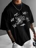 Unisexs Vintage D12 Crew Signatures Print Tshirt 100 Polyester Streetwear Tee Loose Fit Hip Hop Tops Sxxl
