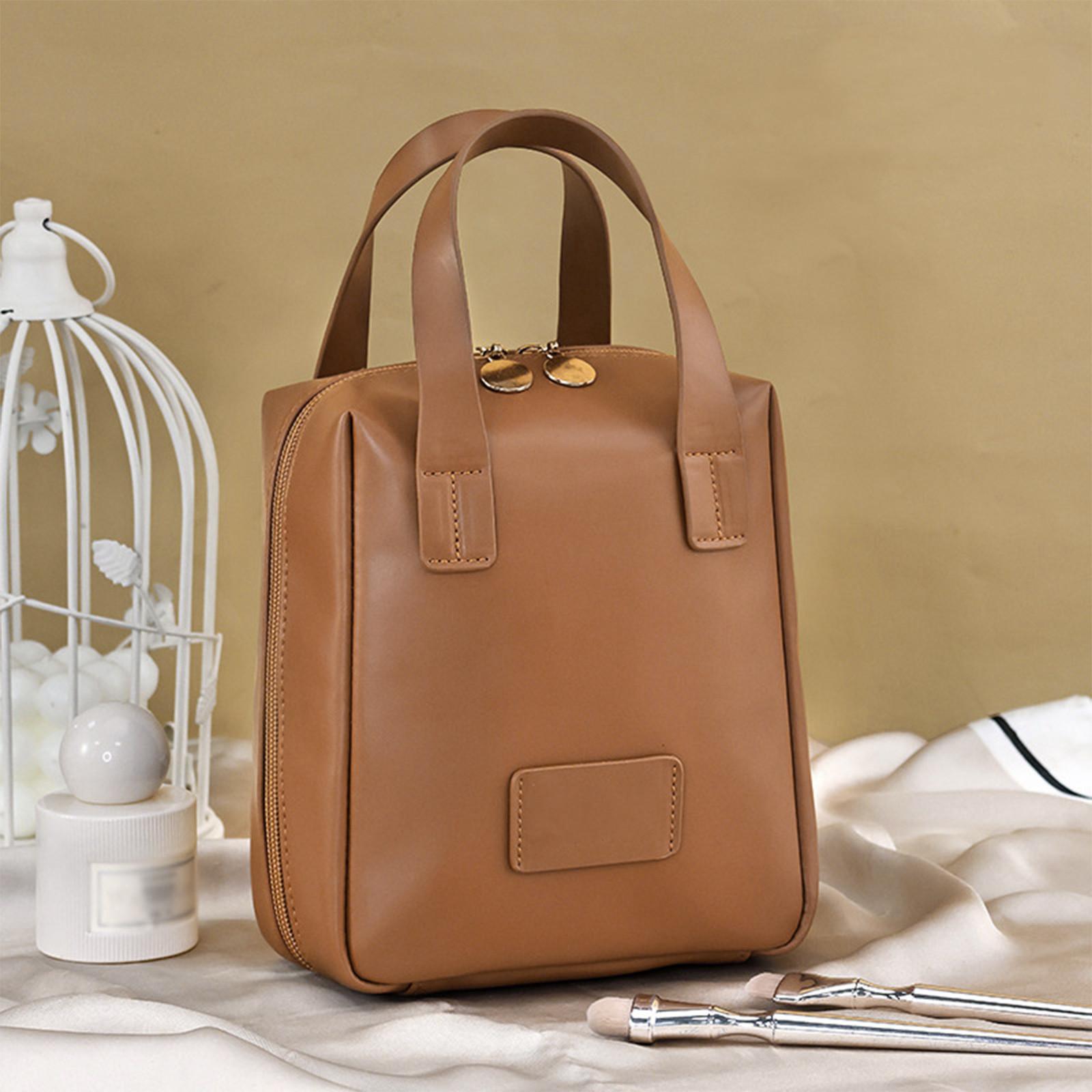 Travel Handheld Portable Makeup Bag Storage Toilet Bag One Size коричневый