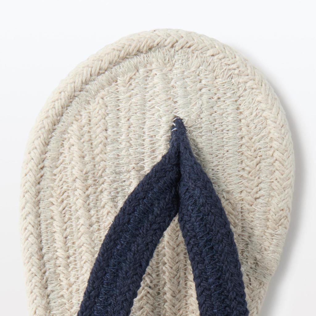 MUJI Room Sandals with Size S Natural and 76618553 Thongs, (Sizes 22-23.5cm), Navy,