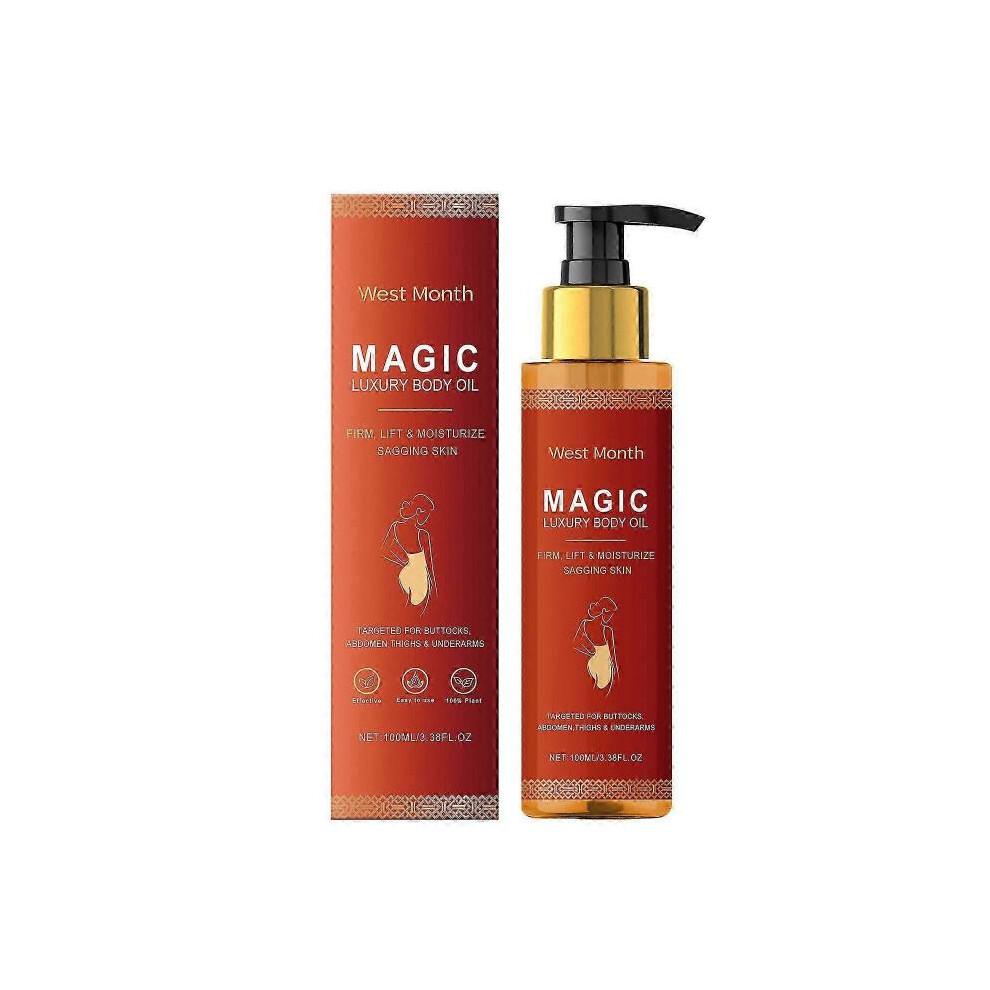 (2 pezzi)Olio Corporeo Magico, 100ml Oli per il Corpo - Rimpolpa, Rassoda, Tonifica E Idrata la Pelle Cadente, Braccia, Petto, Cosce e Pancia, Adatto per l'Uso su Tutto il Corpo