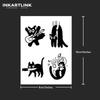 Cute black cat Temporary Tattoo,Lasts To 15 Days New Technology Magic Waterproof Semi Permanent Sticker.
