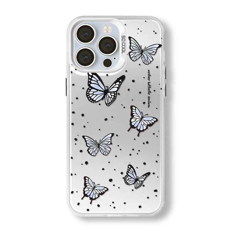 

Чехол Zhitai Butterfly Frosted Laser для iPhone 13/14/15 Pro/16/12 Pro Max Huawei Mate 60
