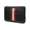 Bally Classic Red And White Striped Leather Clutch Bag Large Men clutch Black 6226286