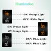 12V 24V LED Rocker Switch Dual Button ON/OFF Amber White Light for LED Light Bar Fog Lights Jeep Toyota 4Runner Land Cruiser
