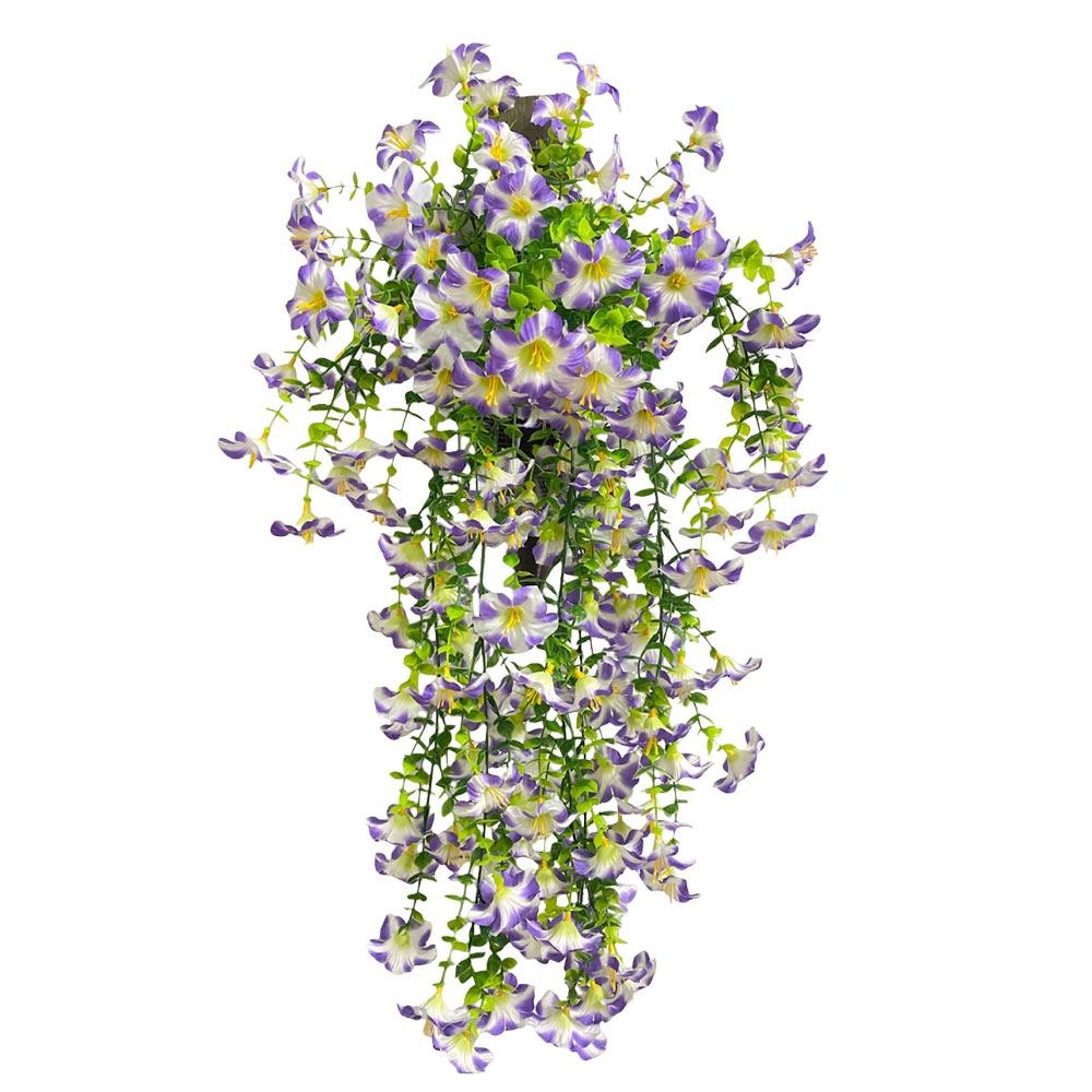 Accessoires Plante Grimpante Belle de Jour Réaliste Guirlande de Plantes Multicolore Ornement à Suspendre au Mur