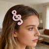 Cute Star Dot Striped Music Note Hair Clip Set Of 2pcs For Women Girls Kids Lightweight Acrylic Hair Accessories