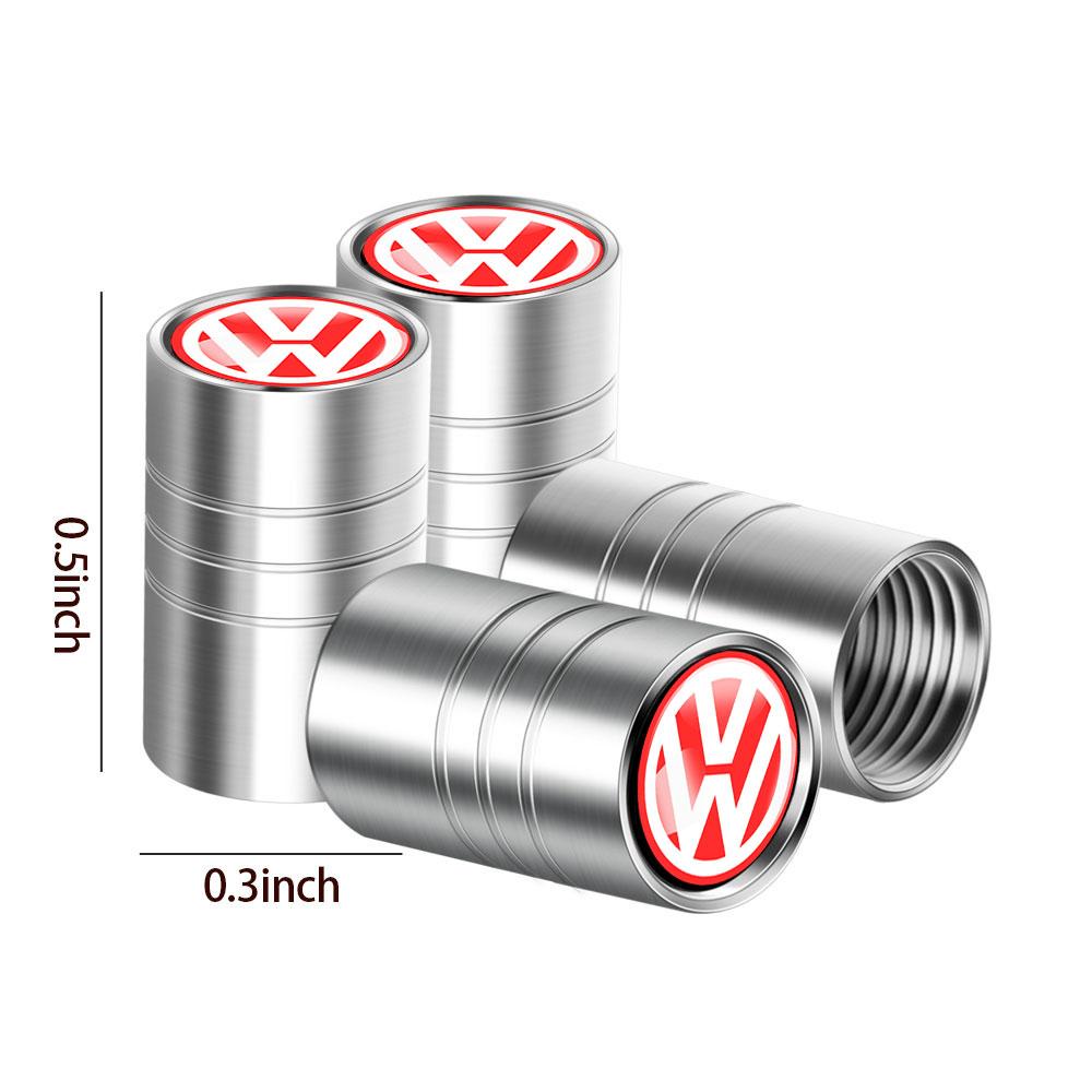 4PCS Car Styling Wheel Tires Stem Valve Caps Metal Dust Covers for Volkswagen Vw Tiguan Jetta Mk6 Scirocco Polo 6R Golf R Touran Mo0