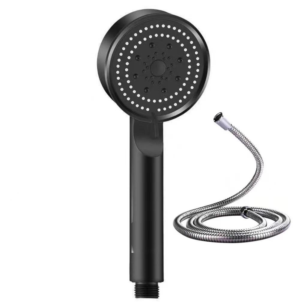 Black Warrior 5-Speed Lotus Handheld Shower Head Set for Bathrooms