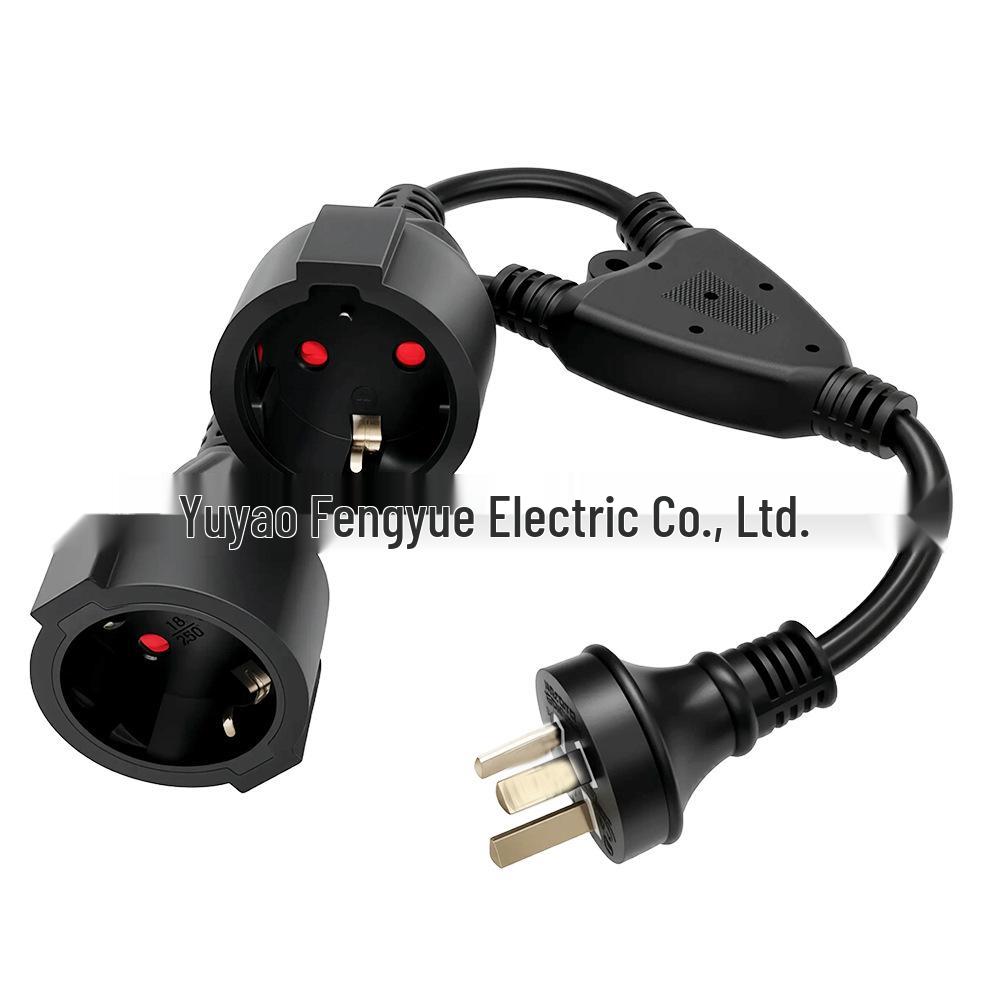 35cm Australian To European Standard Male-Female Power Extension Cord (SAA To European Plug)