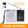 Telescopic Antenna Radio AM FM Battery Operated Portable Radio Reception Long Lasting For Emergency Running Walking Home Radio