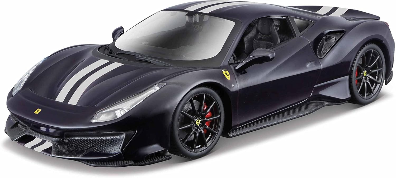 

Bburago Ferrari 488 Pista Синий Металлическая Миниатюра Готовая Модель BU 1/24 / Машина, 18-26026 синий