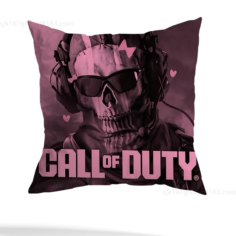 Game Call of Duty Pillow Case Anti-dustmite Pillowcase Invisible zipper silky short plush Sofa cushion cover