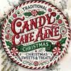 Christmas Tin Sign 8x8 Inch Round Gingerbread House Holiday Wreath Wall Art Home Bar Decoration