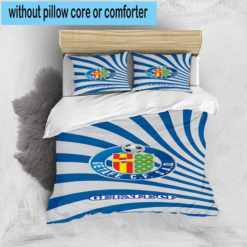 3PCS Getafe Football Crest Bedding Set,Including 1pc Duvet Cover And 2pcs Pillowcases Perfect for Bedroom, Dormitory, Fan Christmas gift