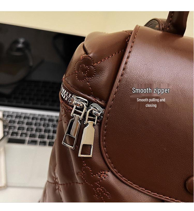 Korean Women's Minimalist Backpack 2025 - Trendy, Large-Capacity Autumn/Winter Handbag & Commuter Bag