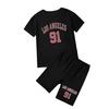 Girls Fashion Suit Summer Children's Casual Printed Round Neck Short Sleeve Suit