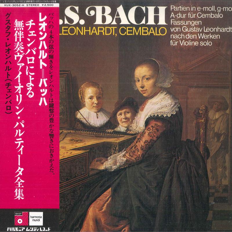 LP Record GUSTAV LEONHARDT - J S Bach Partien In E Moll,moll, A  KUX3052H HARMONIA MUNDI 1977 Japan Obi Classical Used