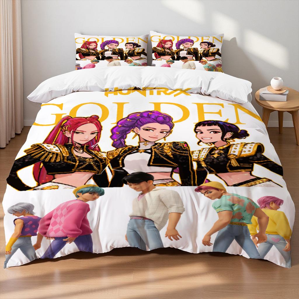 Rumi Lovci Démonů K-pop Dívky Kluci Skupina Tištěný Bez výplně Povlak na Peřinu Více Velikostí Ložnice Kolej Dovolená Dekorace Lůžkovin