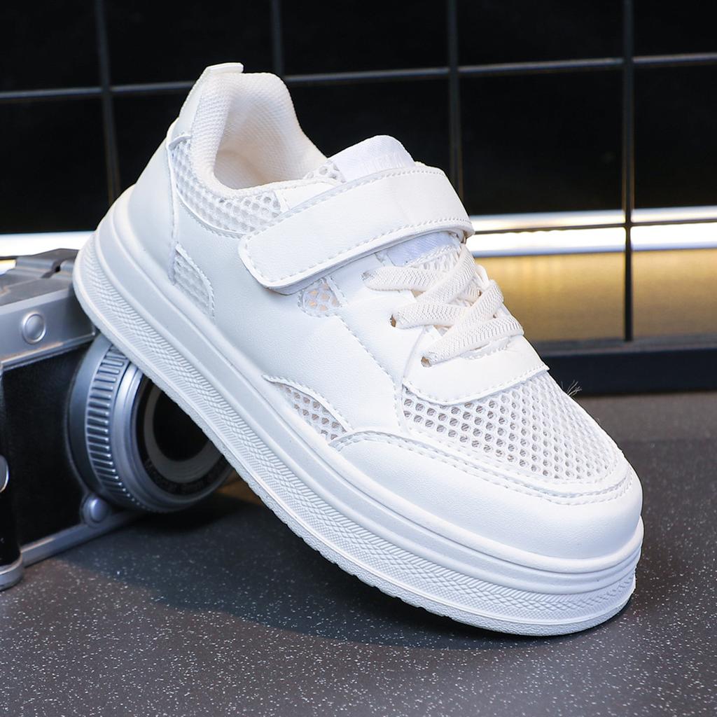 Children's Sports Shoes Boys' Fashion Little White Shoes 2025 Summer New Breathable Mesh Board Shoes Girls' Casual Shoes Trend