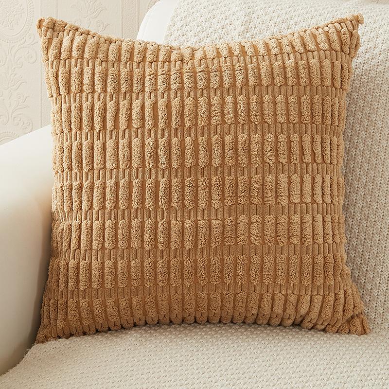 45x45cm Kordové povlaky na dekorační polštáře Měkké pruhované čtvercové povlaky na polštáře Jarní povlaky na polštáře na pohovku, gauč, ložnici, židli