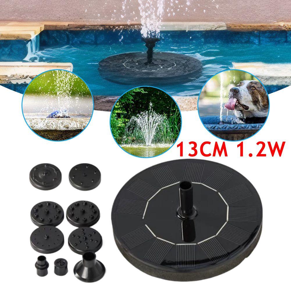 1.2W/1W Solar Fountain Pump Kit 35-50CM Solar Powered Floating Fountain Pump for Garden Pond Pool Fish Tank Bird Bath Decoration