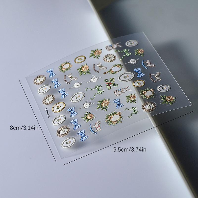 Nail Relief Stickers Nail Three-Dimensional Stickers Nail Decoration Diy Pretty