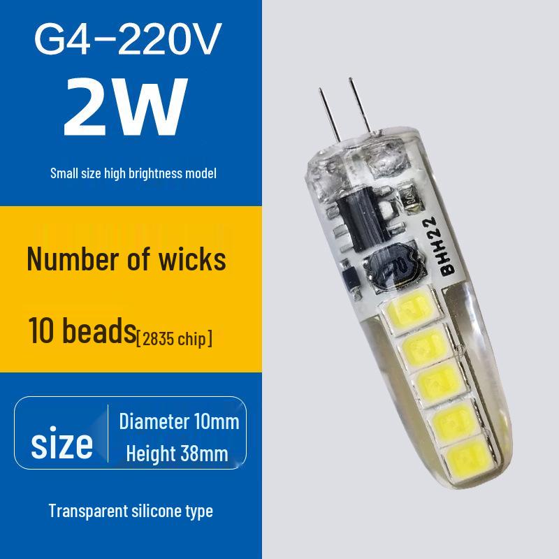 G4 12V LED High Brightness Small Bulb - Low Voltage Crystal Vanity Light