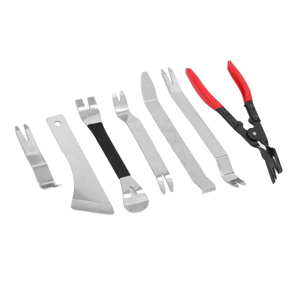 7Pcs Auto Trim Removal Tools Stainless Steel Clip Pliers Pry Bars Set for Car Door Panel Dashboard I