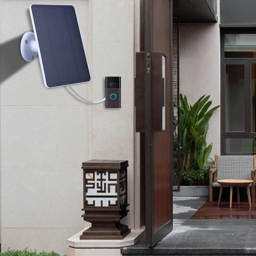 20W 5V Solar Charger for Ring Video Doorbell 4/3/2 Waterproof Solar Charging Panel 360 Degree Adjustable Bracket with 3M Cable