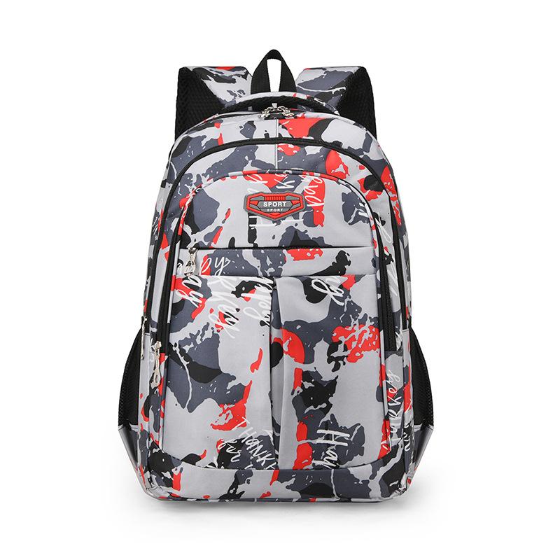 

Backpack male Korean version college student schoolbag female fashion commuter computer bag casual large capacity travel backpack красный