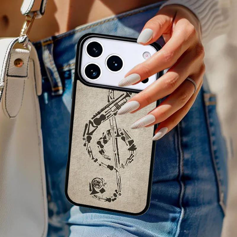 

Musical Notes Violin Classical soft Phone Case For iPhone 17 Air 14 15 13 12 Max Cover For Apple 16e 11 Pro Max Plus Coque iPhone 17pro max
