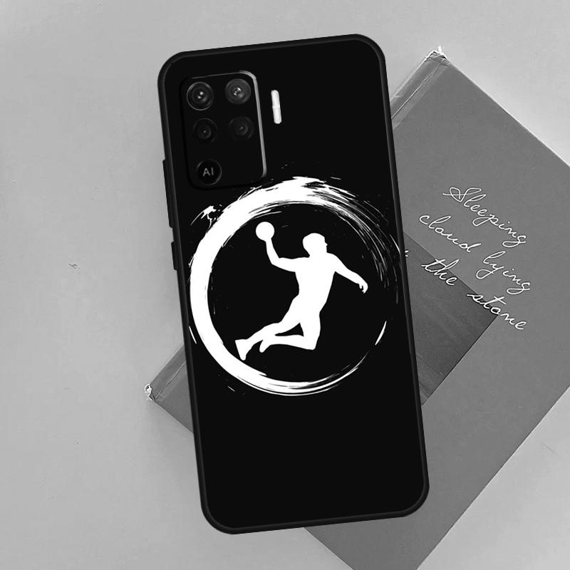 

Handball Sport Phone Case For Oppo A74 A53 A54 A94 A15 A16 A17 A52 A72 A76 A96 A57S A58 A78 A98 Back Cover OPPO A91