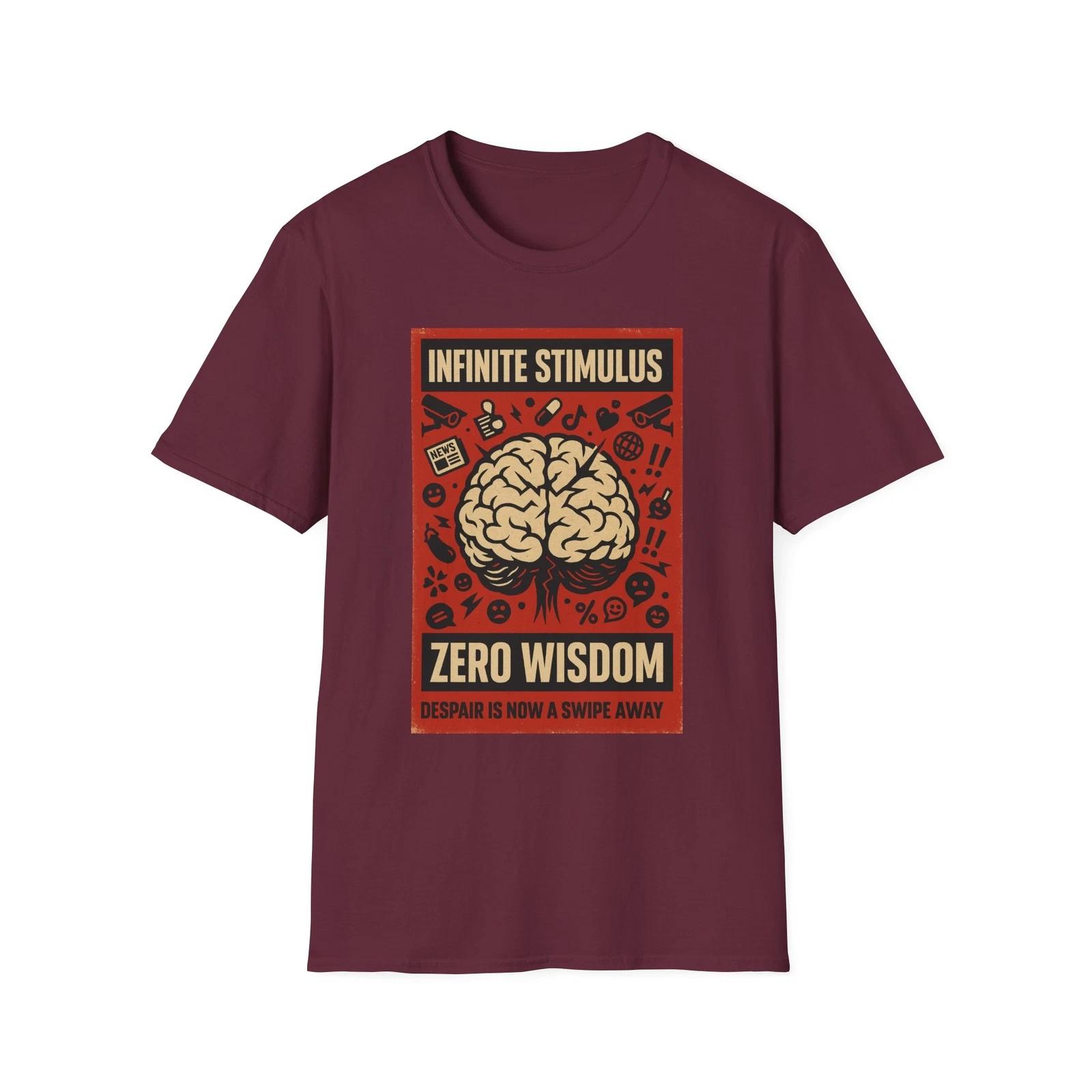 

Infinite Stimulus Zero Wisdom Shirt, America First Anti-Globalist Tee, Patriotic 3XL