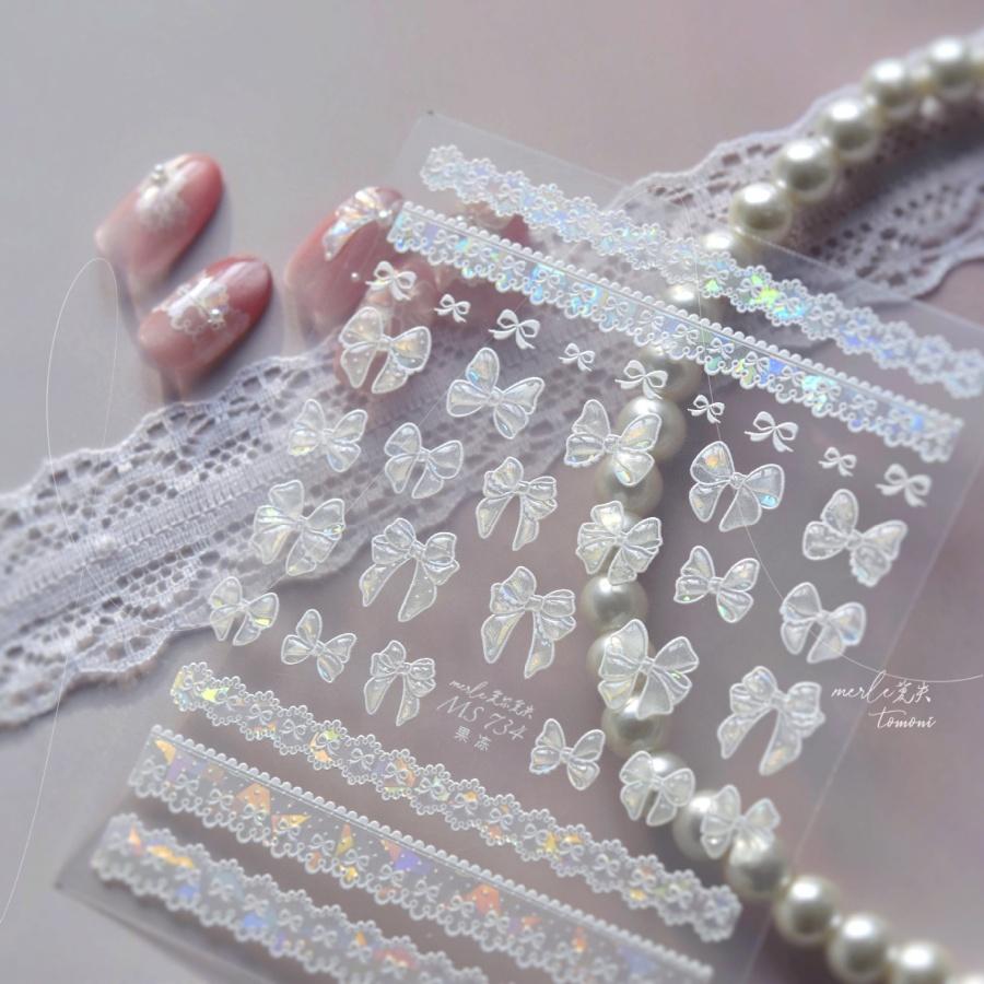 1pcs 5D Shell Light Nail Stickers Fashion Gold Border Love Bowknot Moon Star Art Decal High Quality Manicure Decorations