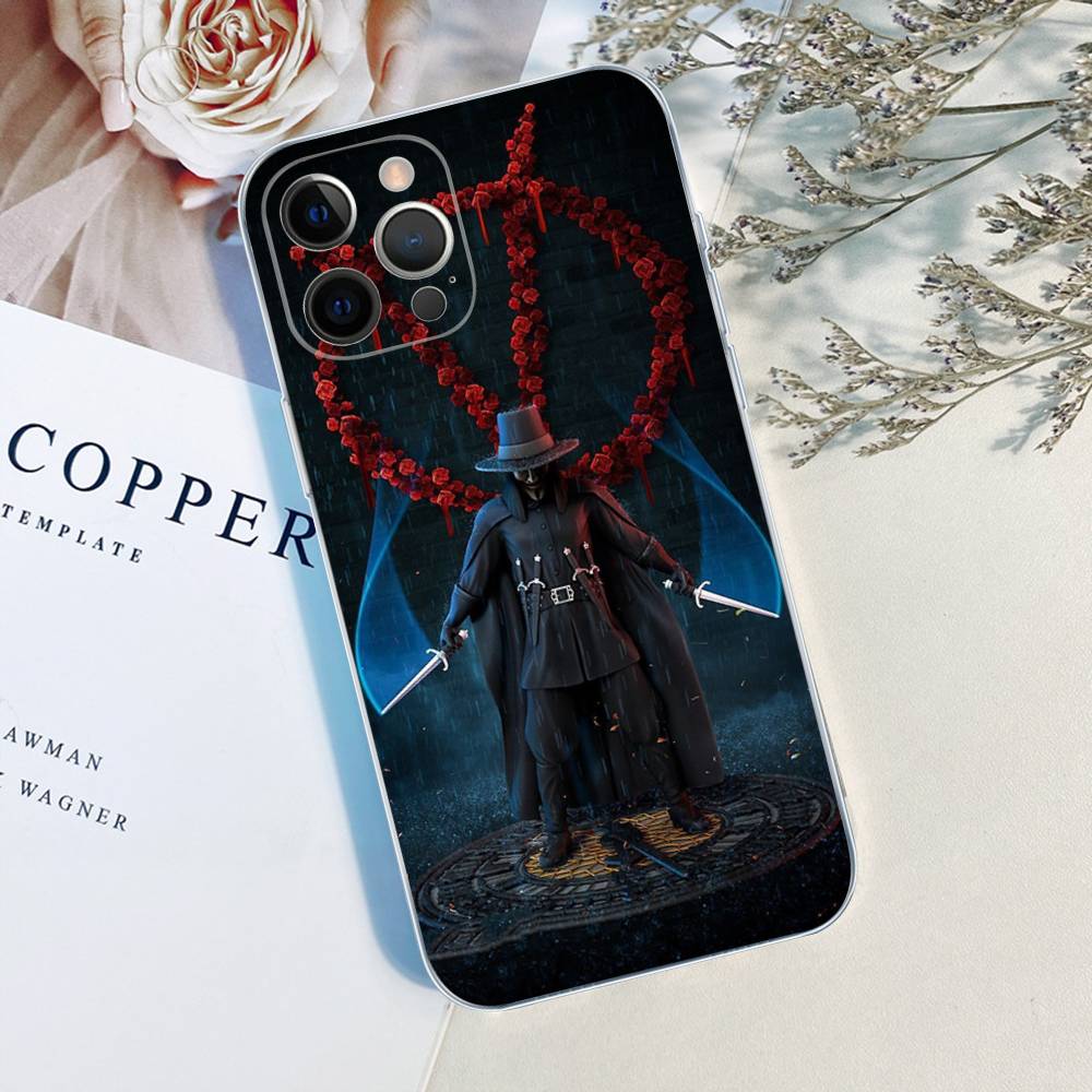 Horror Movie V For V-vendettaS For IPhone 17 16 16e 15 14 13 12 11 Pro Max Mini Plus Phone Case
