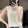 Women Tank Sleeveless MODERN NEW SAGA Summer T-shirt Knit Top Basic Vest Female V-neck