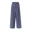 Women's Retro Plaid 2025 Wide-Leg Pants with Button Design, Floor-Length, Zhao Lusi Style